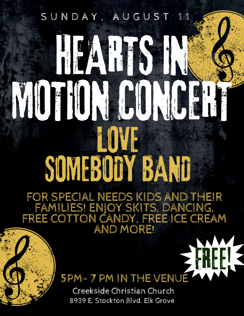 Hearts in motion concert flier 2024