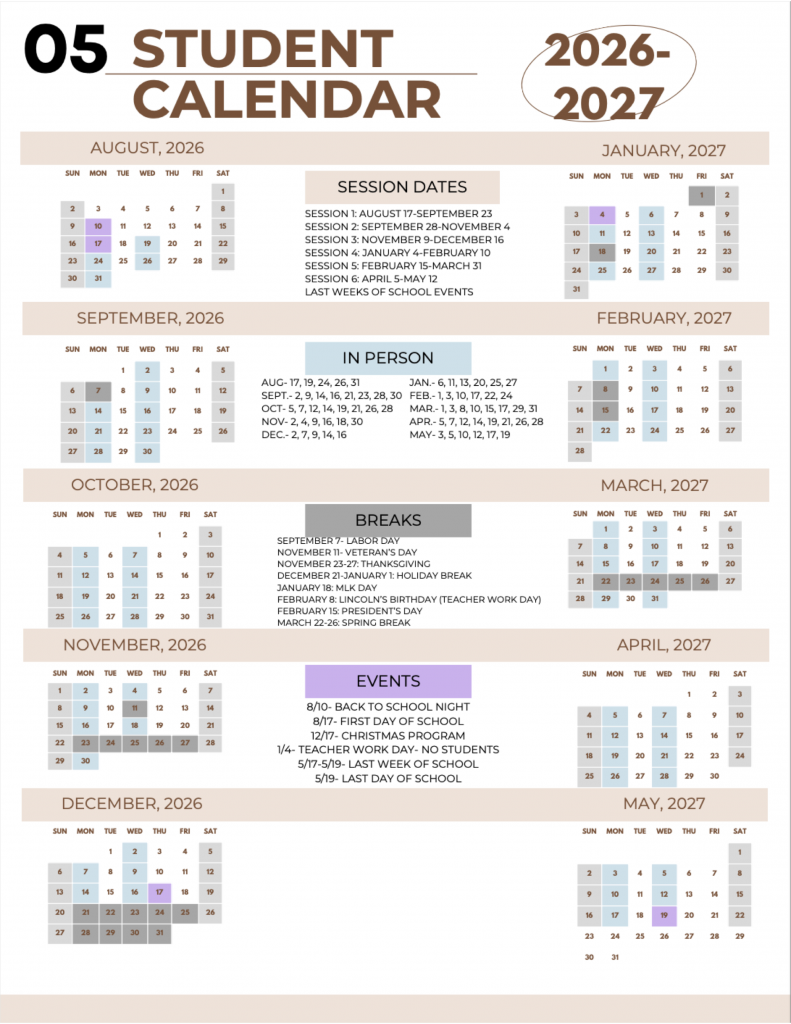 Student Calendar 26-27 (Updated)