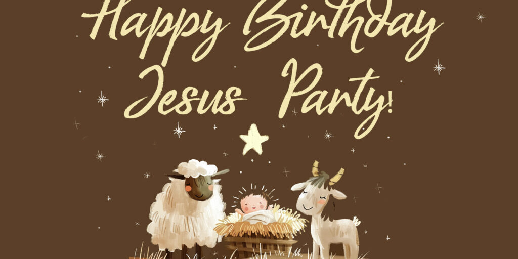 Happy Birthday Jesus Party Title